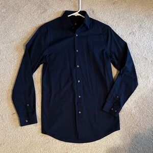 5/$25🌼 J.Ferrar Midnight Navy Men's Dress Shirt